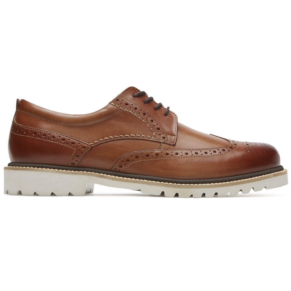 Rockport Mens Dress Shoes Brown - Marshall Wingtip - UK 467-HQPLME